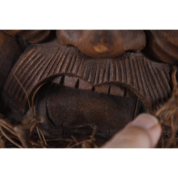 Vintage Chinese Bamboo root carving of the Bodhidharma, Zen Buddhism portrait - Picture 4 of 10